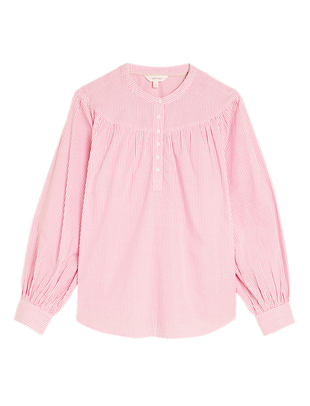 Pure Cotton Striped Long Sleeve Blouse