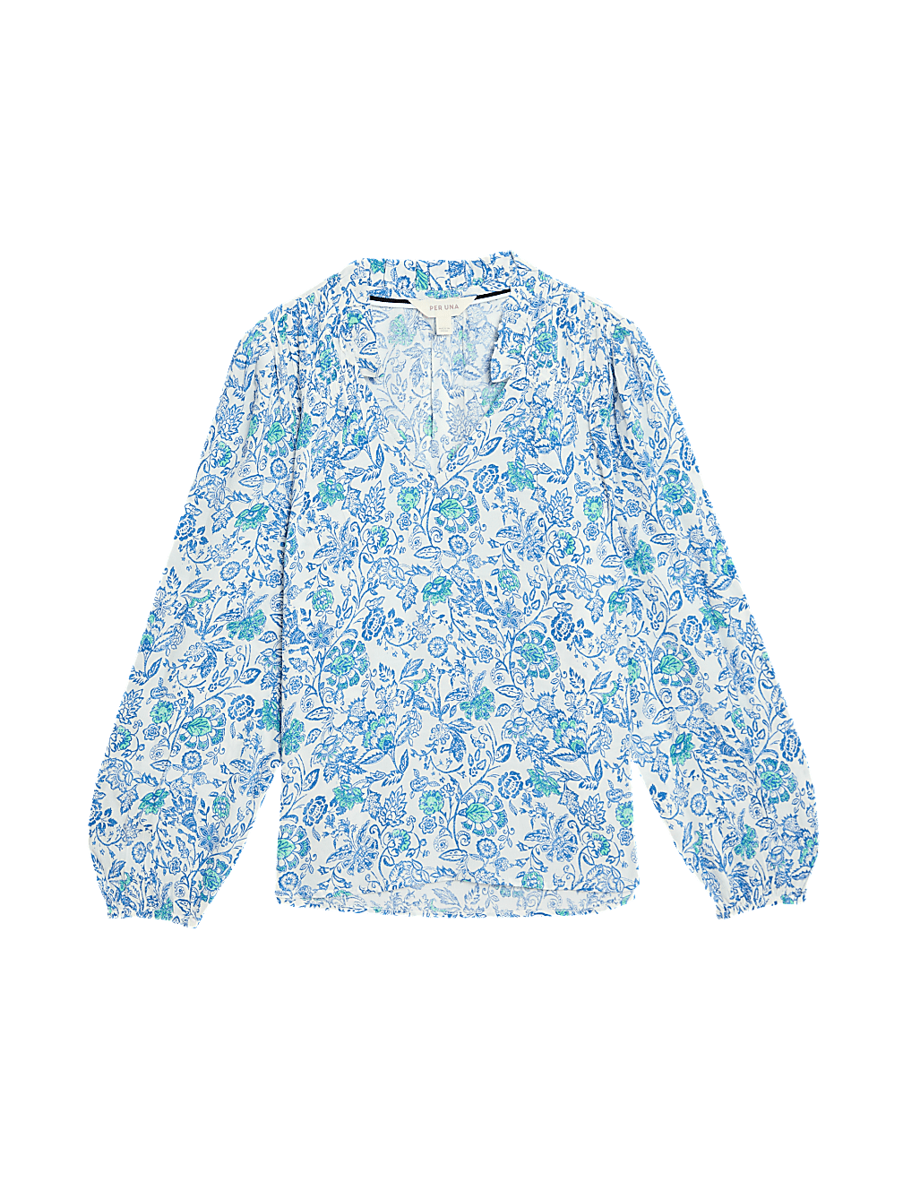 Notch Neck Popover Blouse