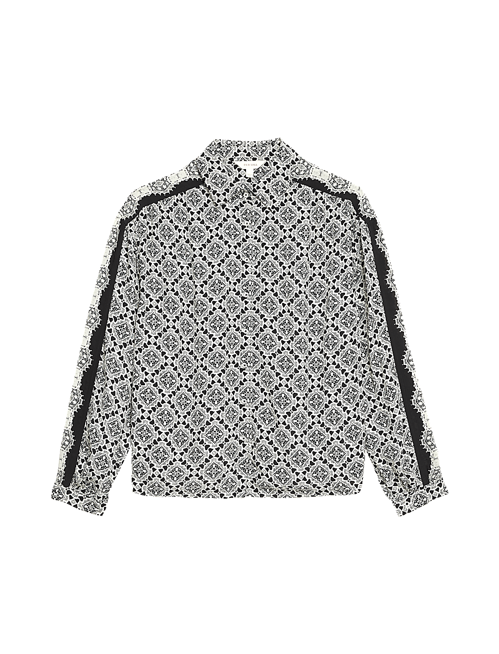 Geometric Collared Neck Blouse