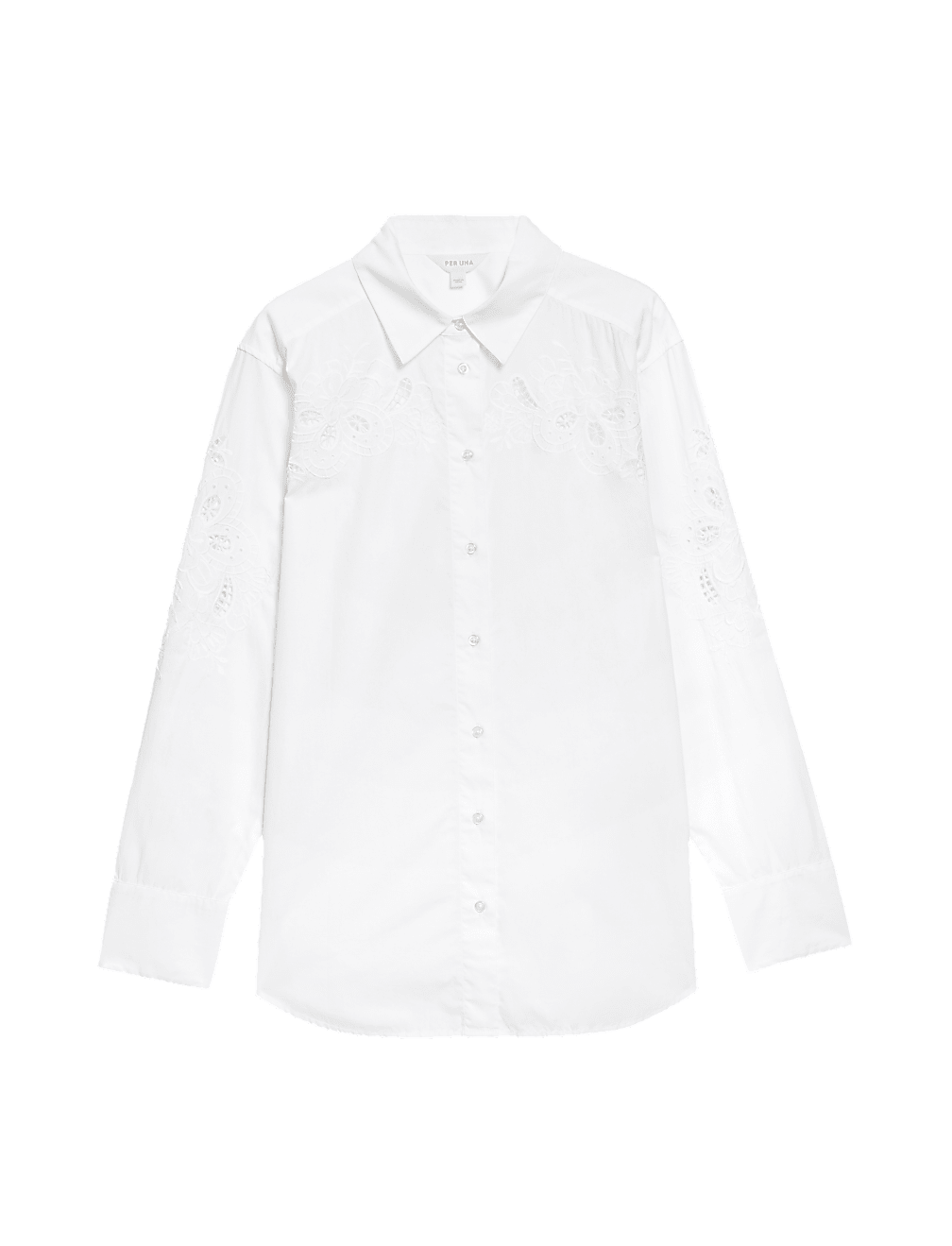 Pure Cotton Embroidered Collared Shirt