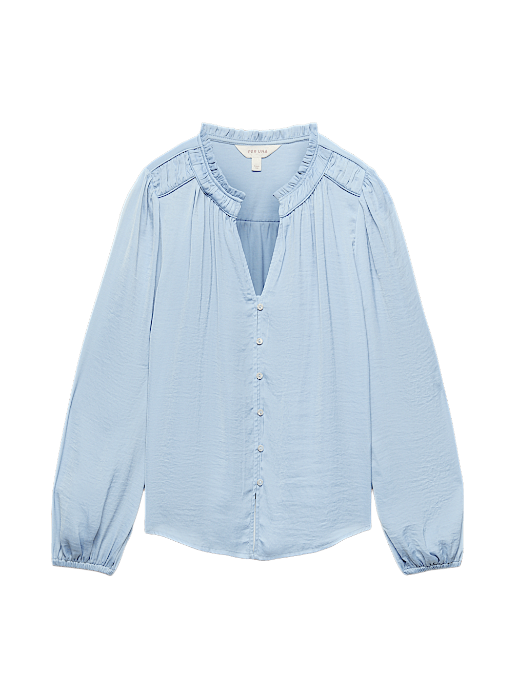 Satin V Neck Blouse