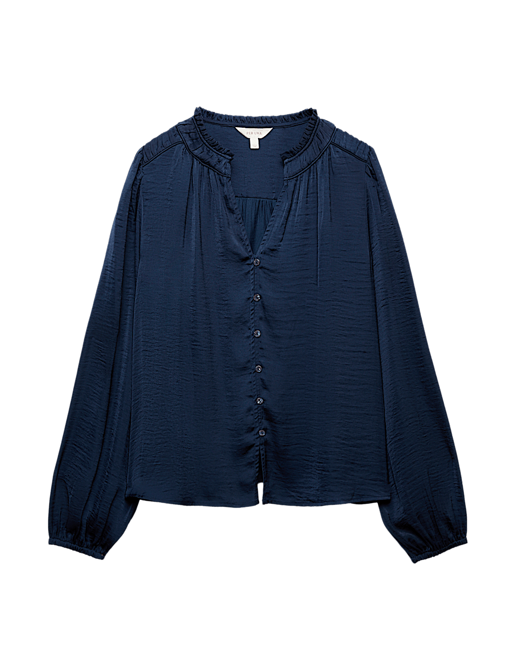 Satin V Neck Blouse