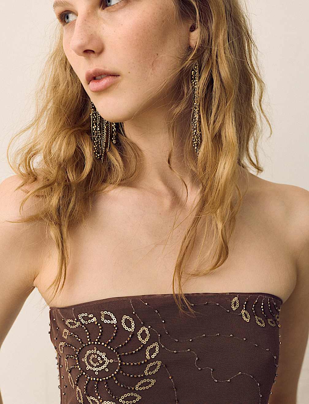 Beaded Bandeau Top