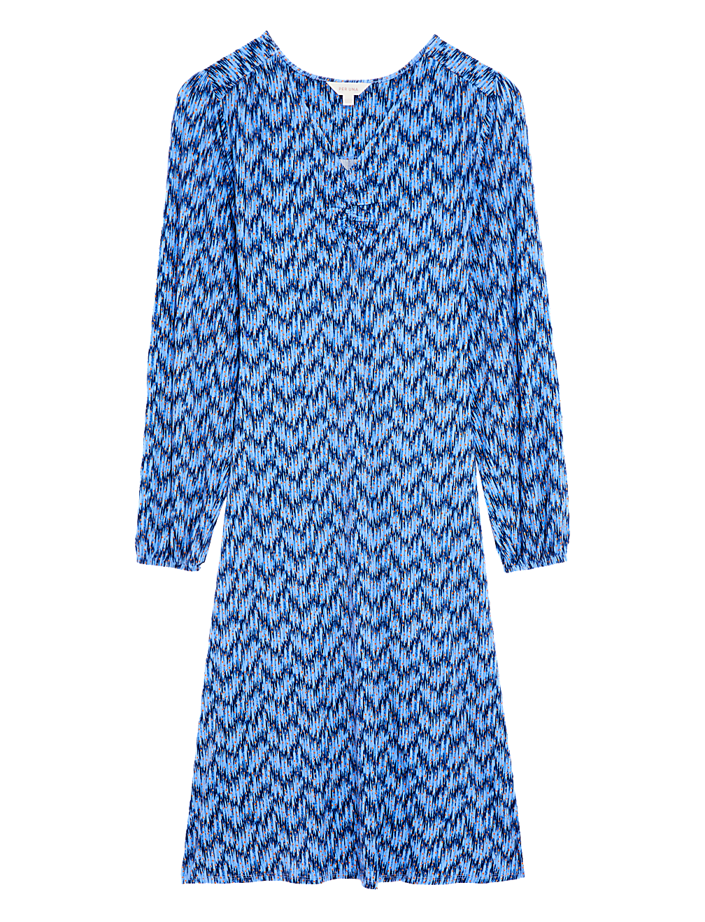 Jersey Floral V-Neck Knee Length Tea Dress