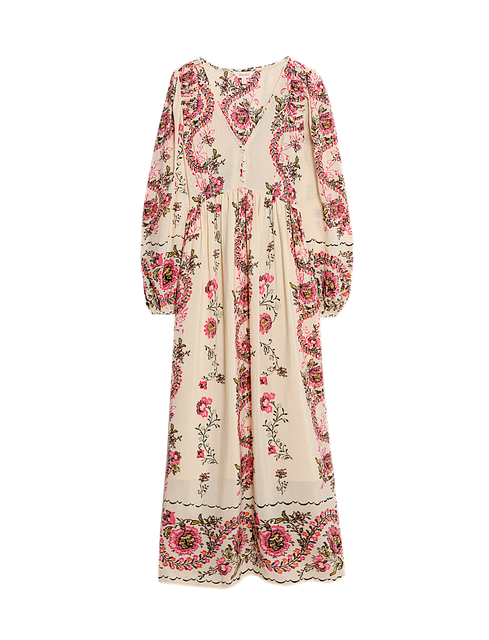 Border Printed Maxi Dress