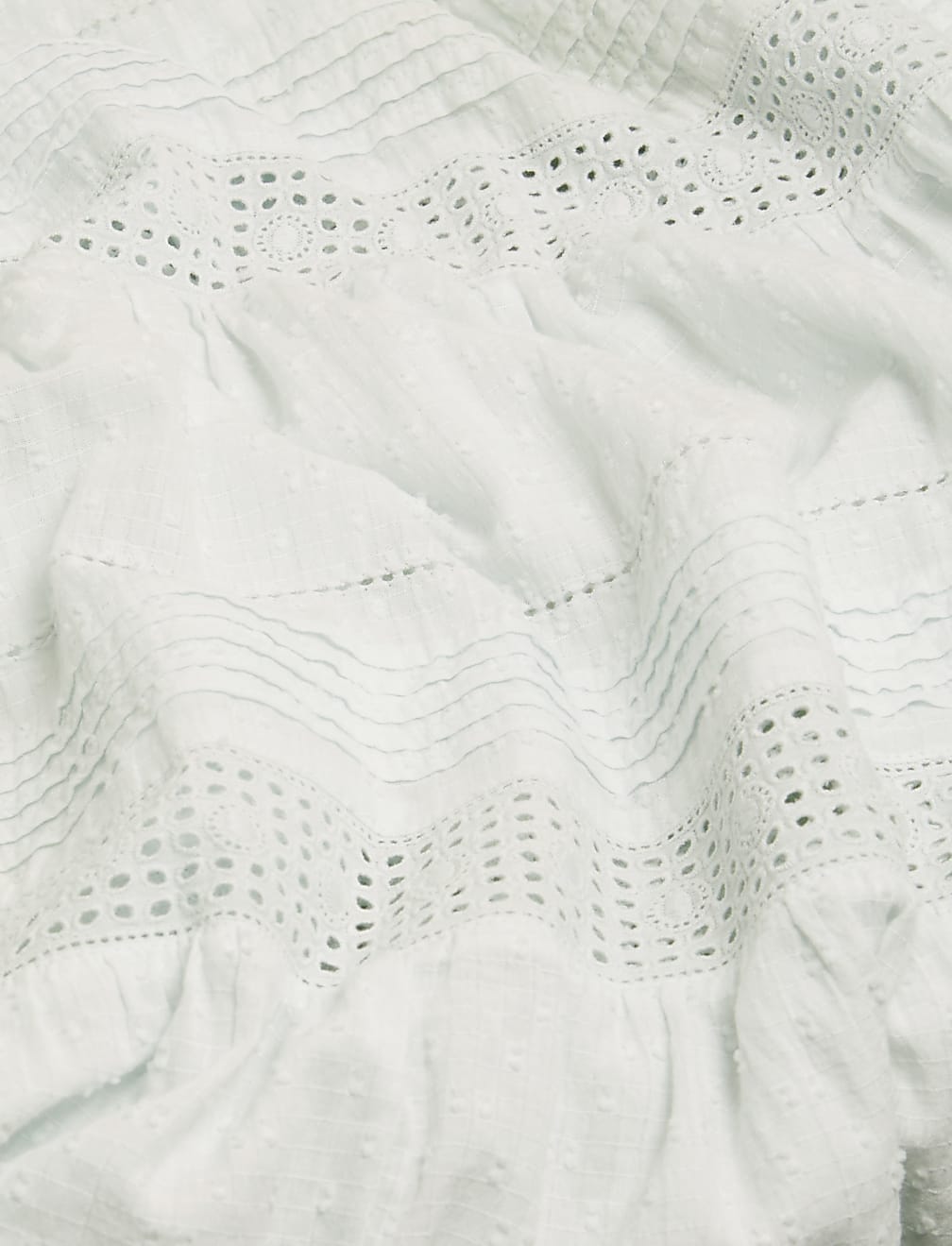 Pure Cotton Embroidered Tiered Dress