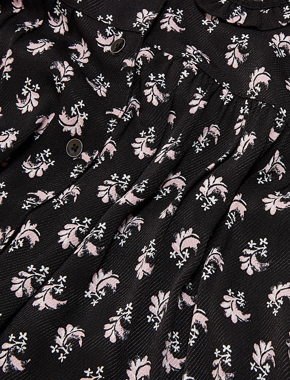 Leaf Print Collared Midaxi Shirt Dress