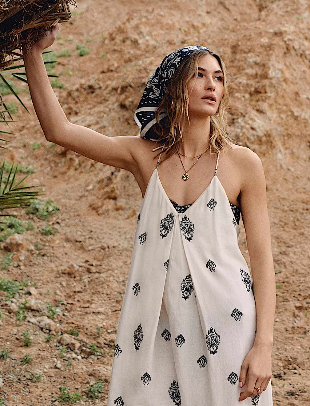 Pure Cotton Printed Strappy Jumpsuit