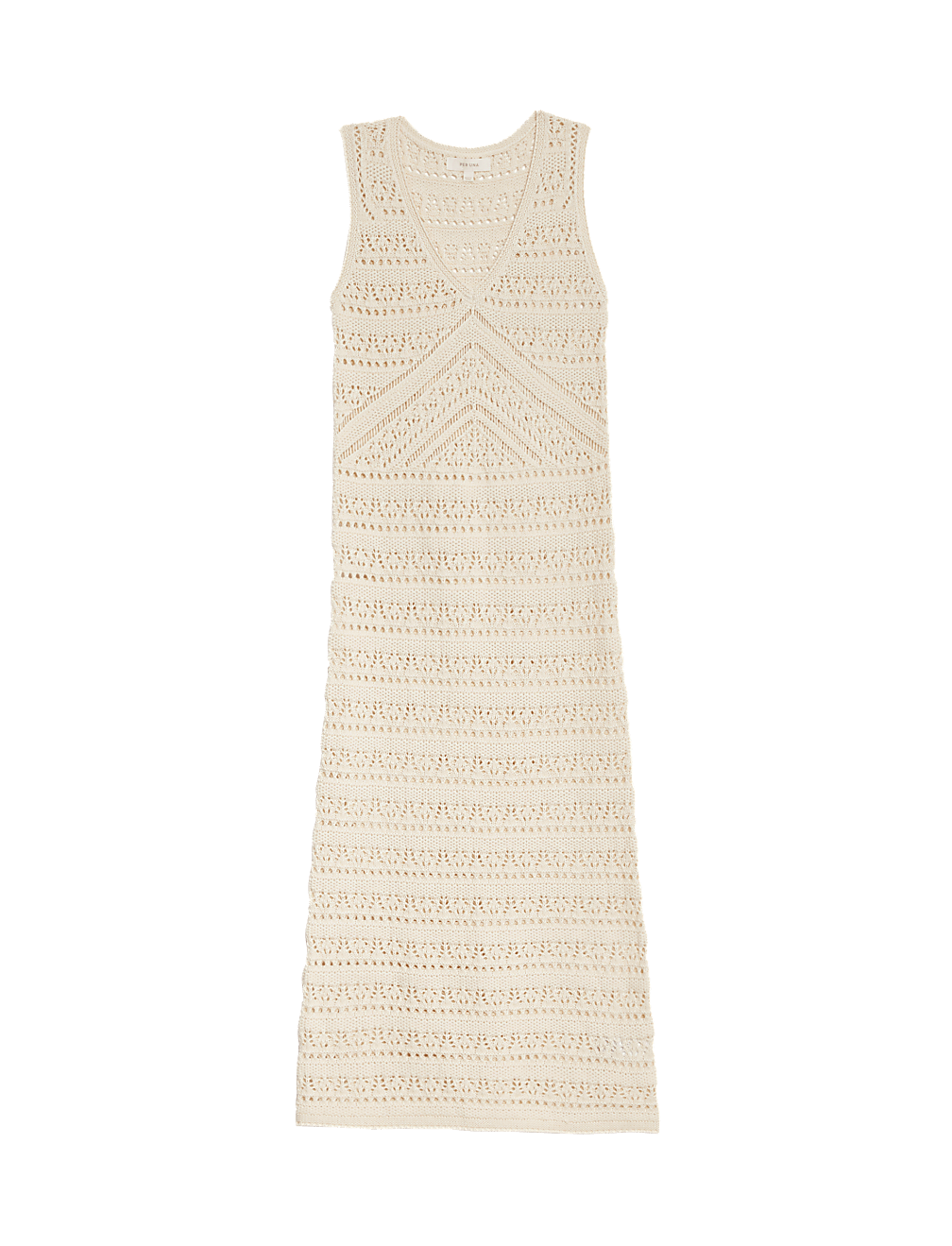 Pure Cotton Textured Midi Knitted Dress