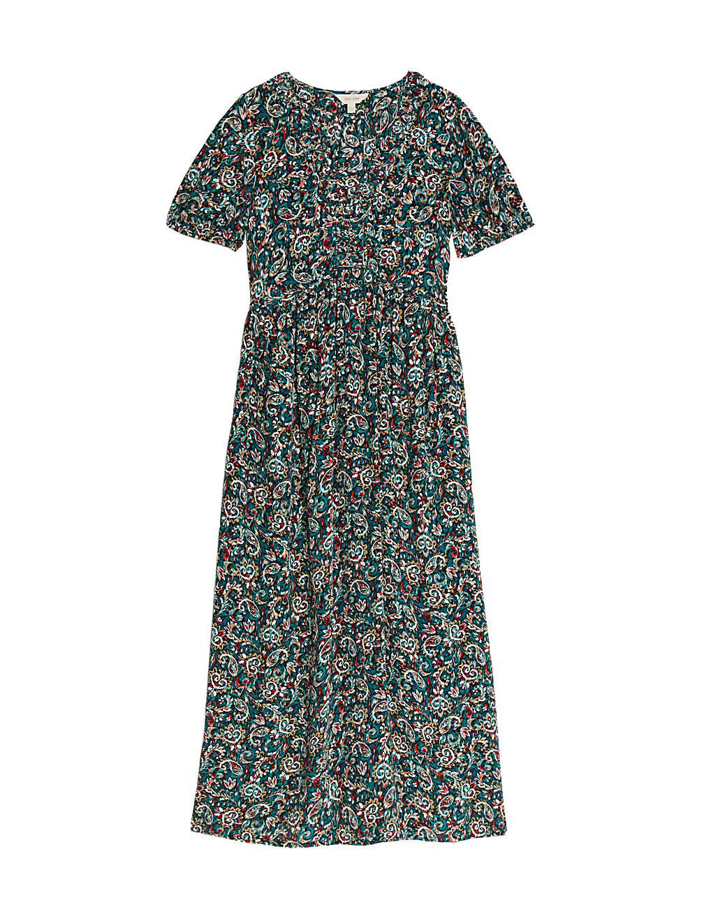 Paisley V-Neck Midaxi Tea Dress