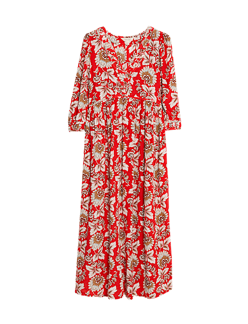 Floral V-Neck Midaxi Tea Dress