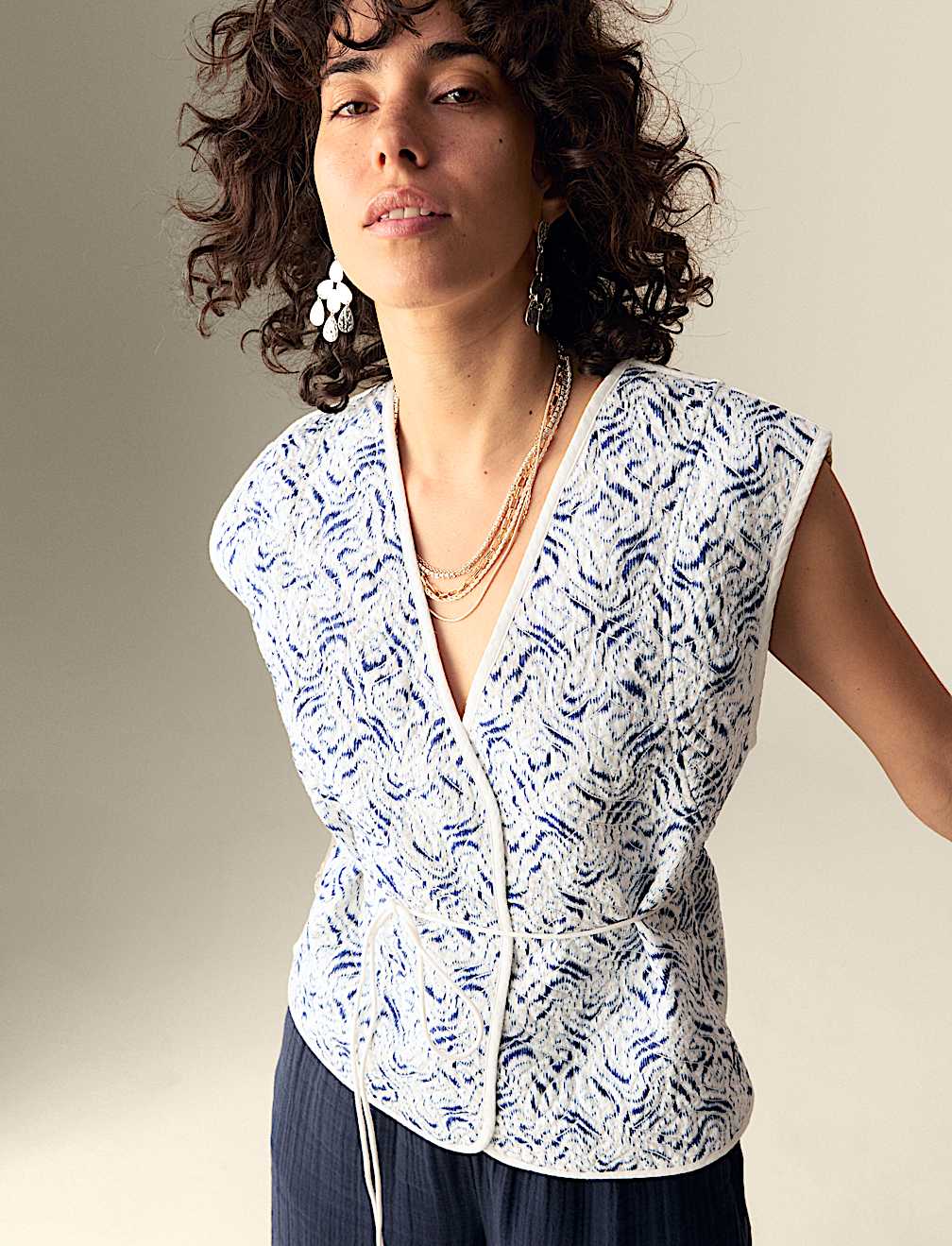 Pure Cotton Quilted Reverseable Gilet