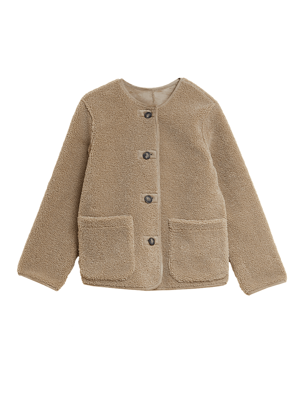 Faux Shearling Textured Reversible Jacket