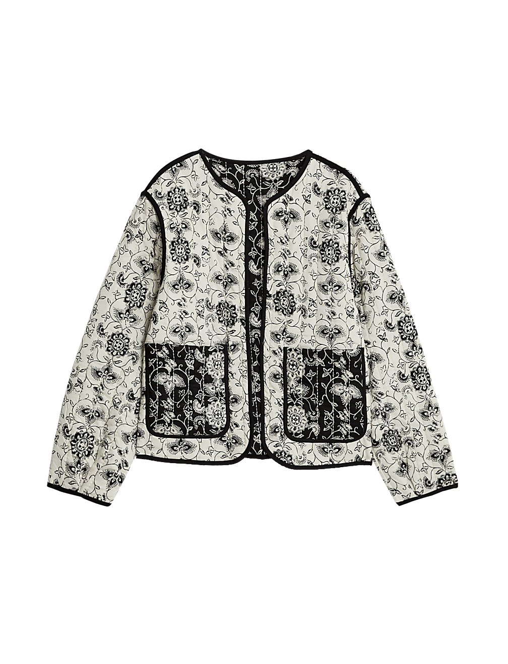Pure Cotton Printed Quilted Jacket