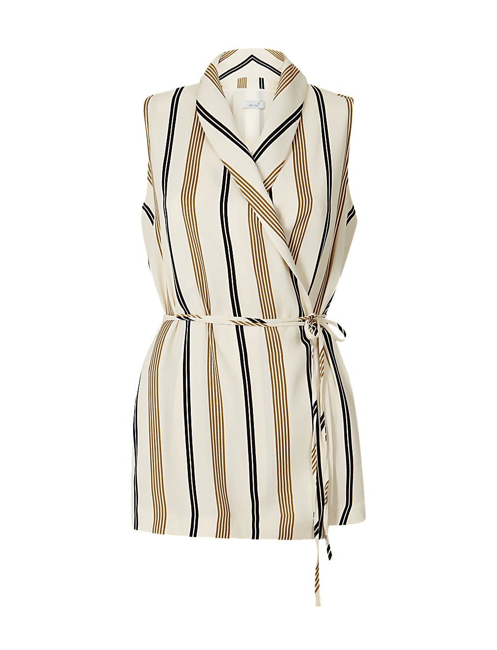Striped Wrap Blouse