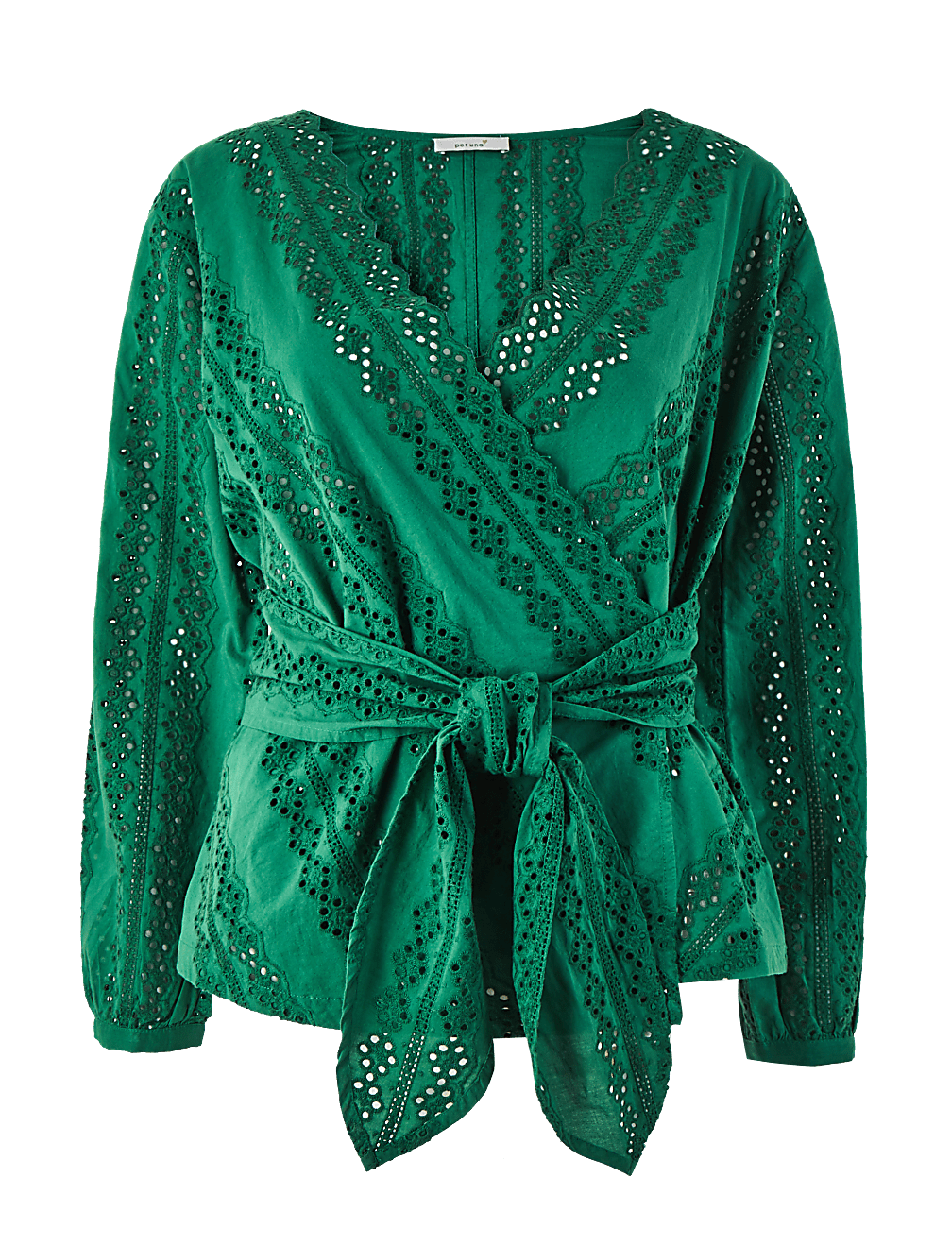 Pure Cotton Embroidered Front Open Top