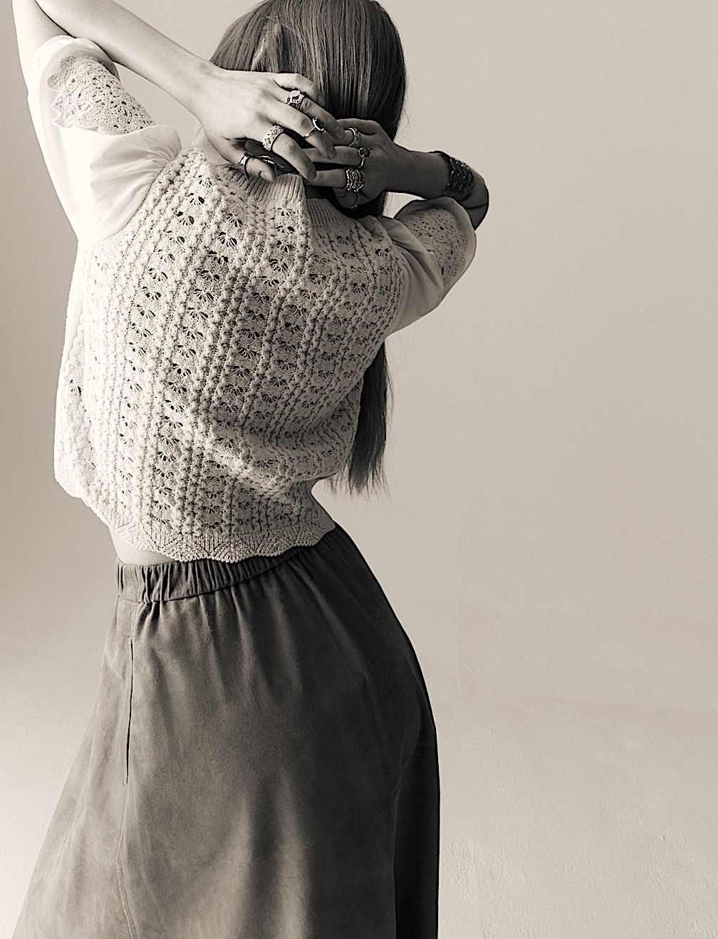 Cotton Rich Knitted Crew Neck Jumper