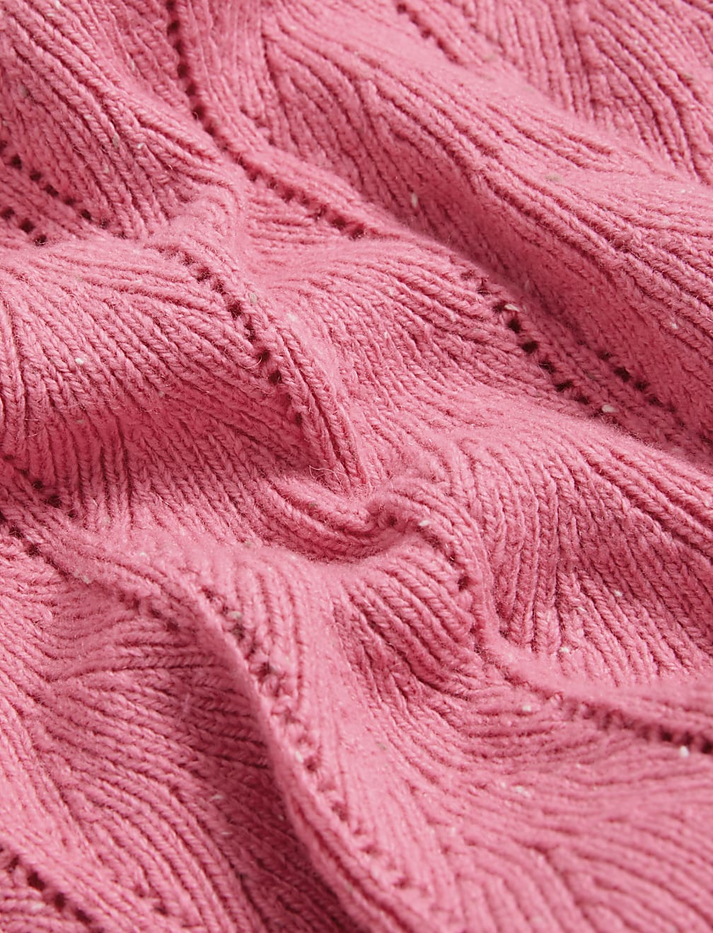 Pointelle Fitted Jumper with Wool