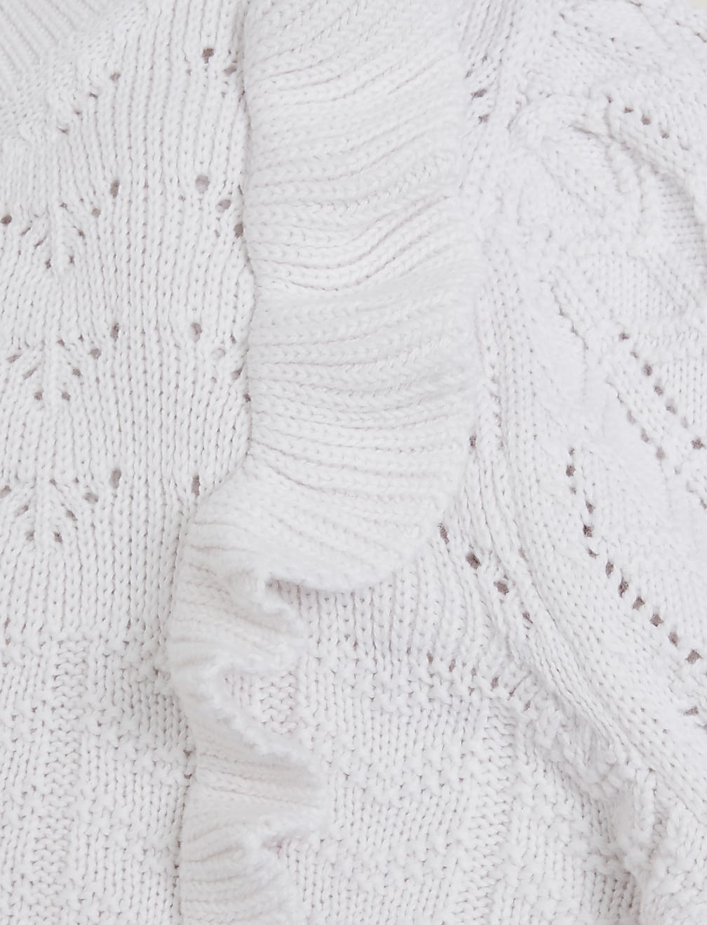 Crew Neck Frill Detail Jumper