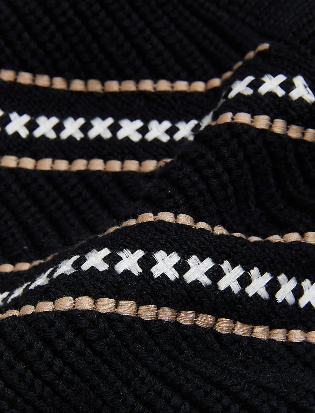 Pure Cotton Embroidered V-Neck Cardigan