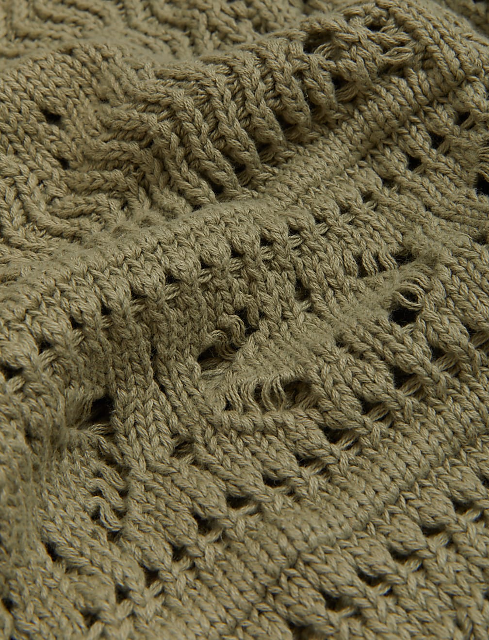 Pure Cotton Crochet Crew Neck Jumper