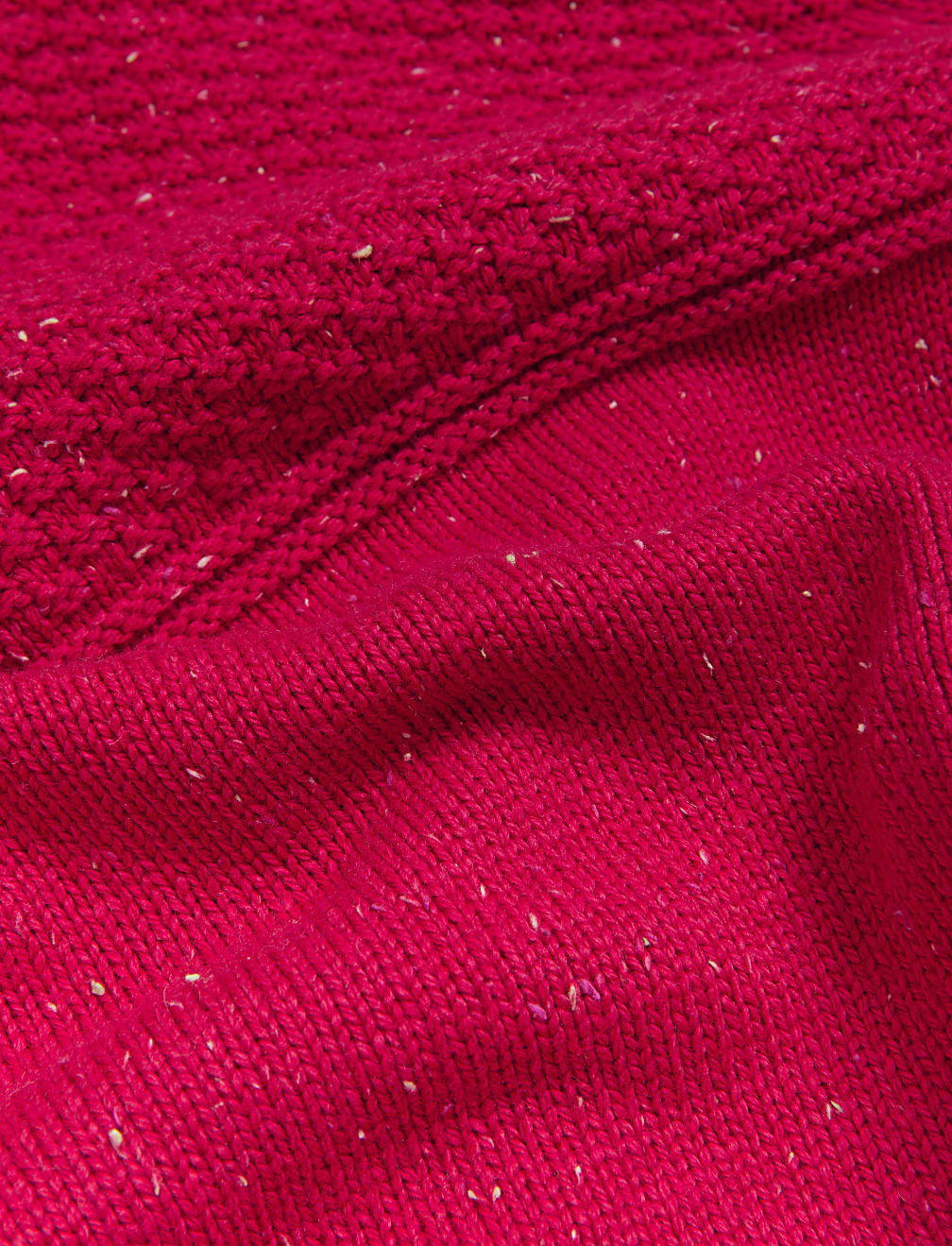 Cotton Rich Textured Jumper With Wool