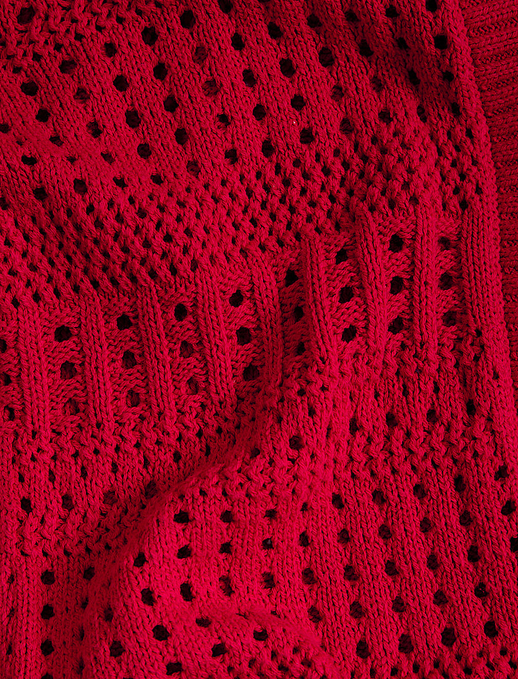 Cotton Rich Edge to Edge Pointelle Cardigan