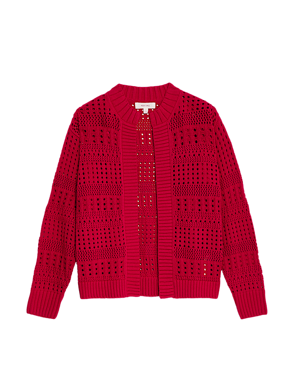 Cotton Rich Edge to Edge Pointelle Cardigan