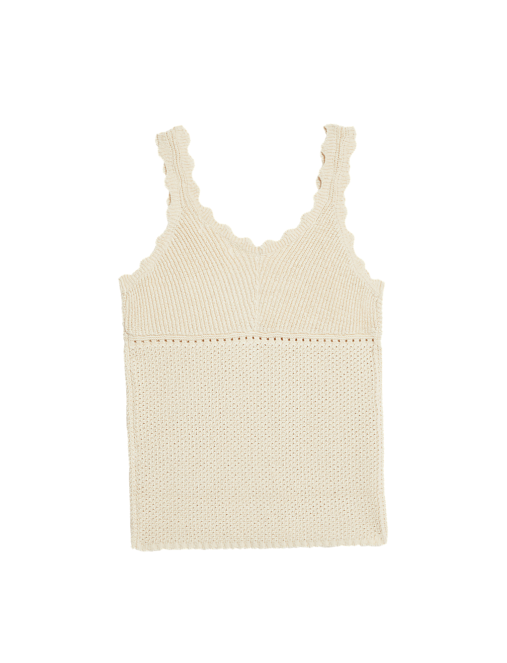V-Neck Knitted Vest with Linen