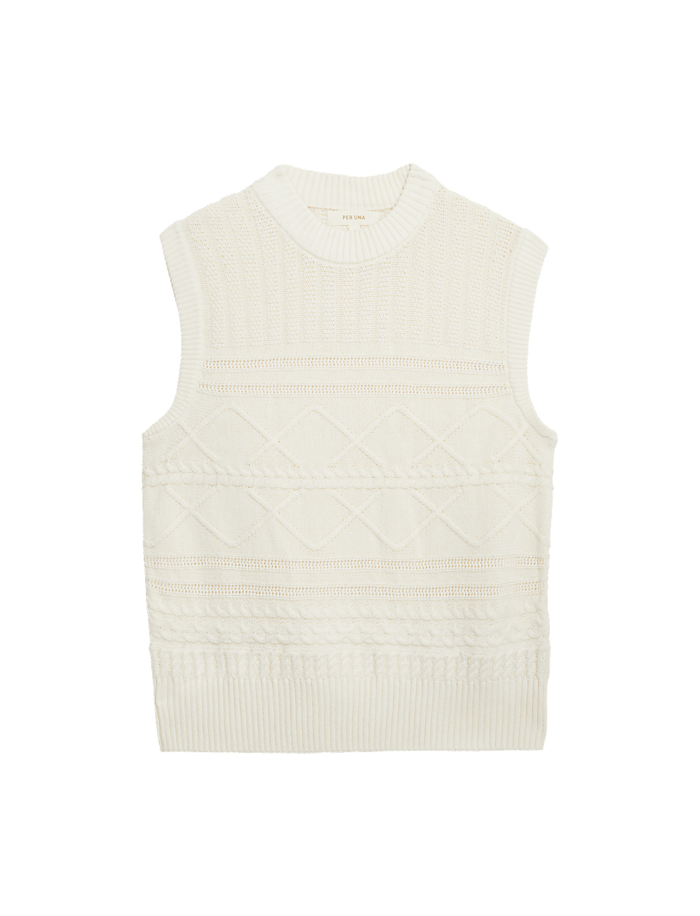 Merino Wool Blend Textured Knitted Vest