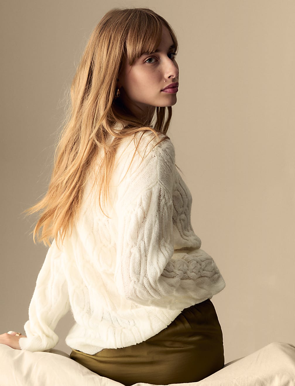 Cable Knit Neck Jumper