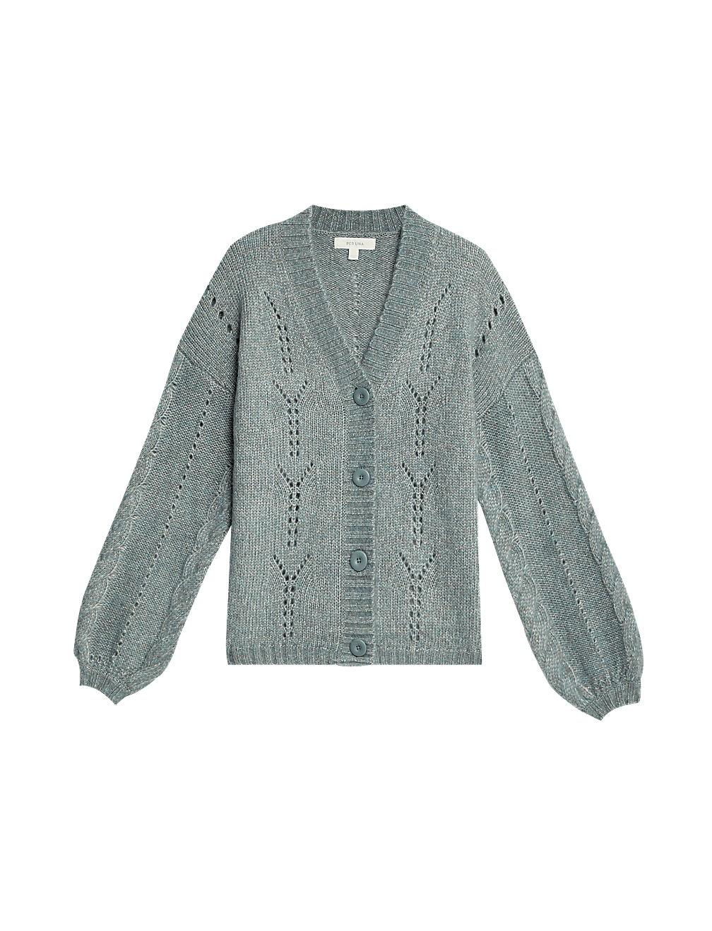 Pointelle Sparkle Button Front Cardigan