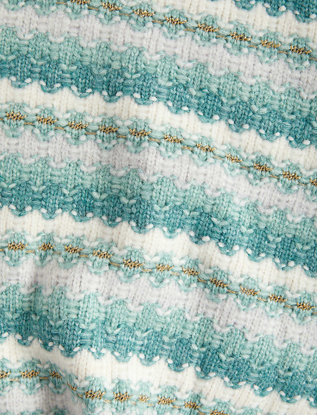 Striped Sparkly Crew Neck Jumper