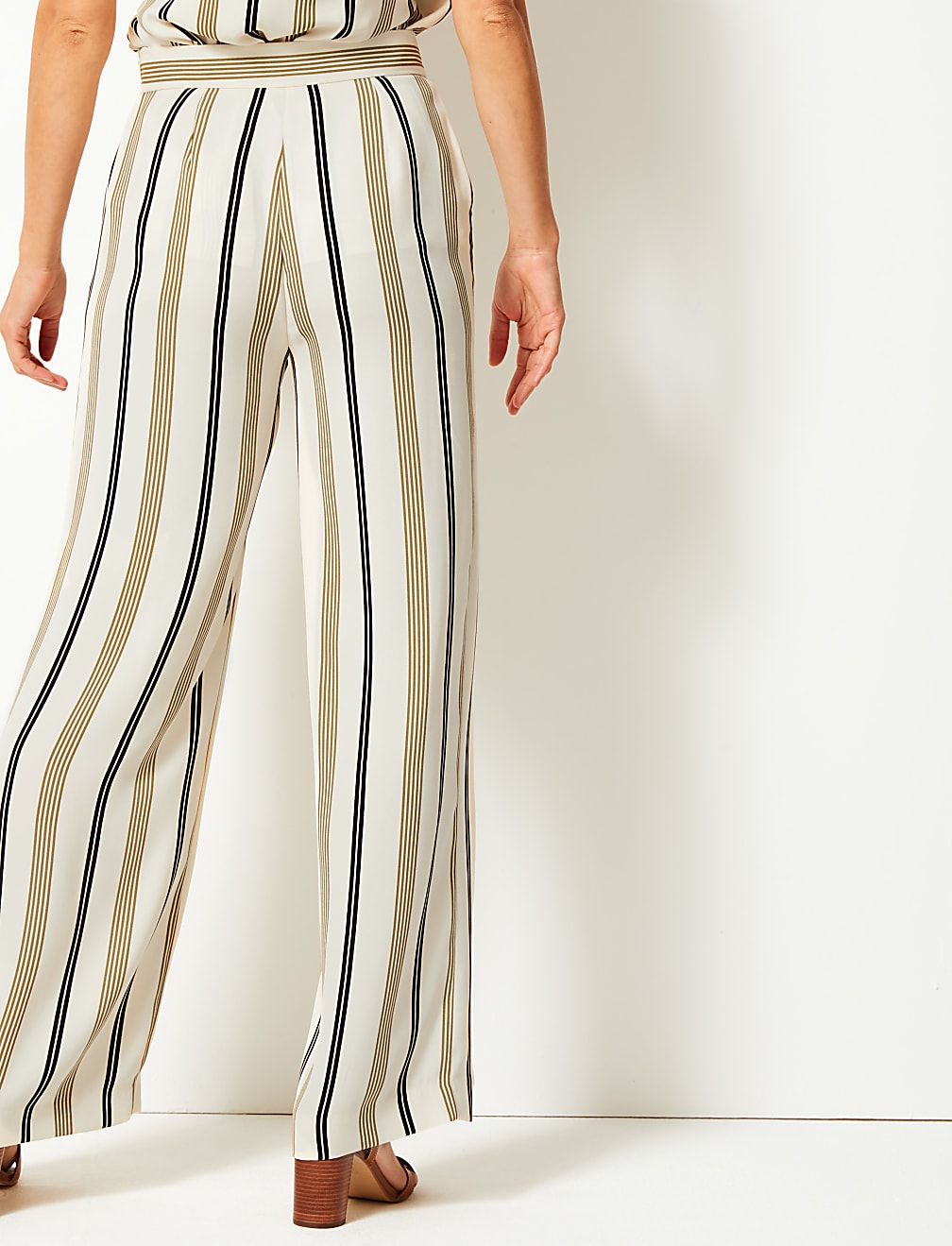 Striped Wide Leg Trousers