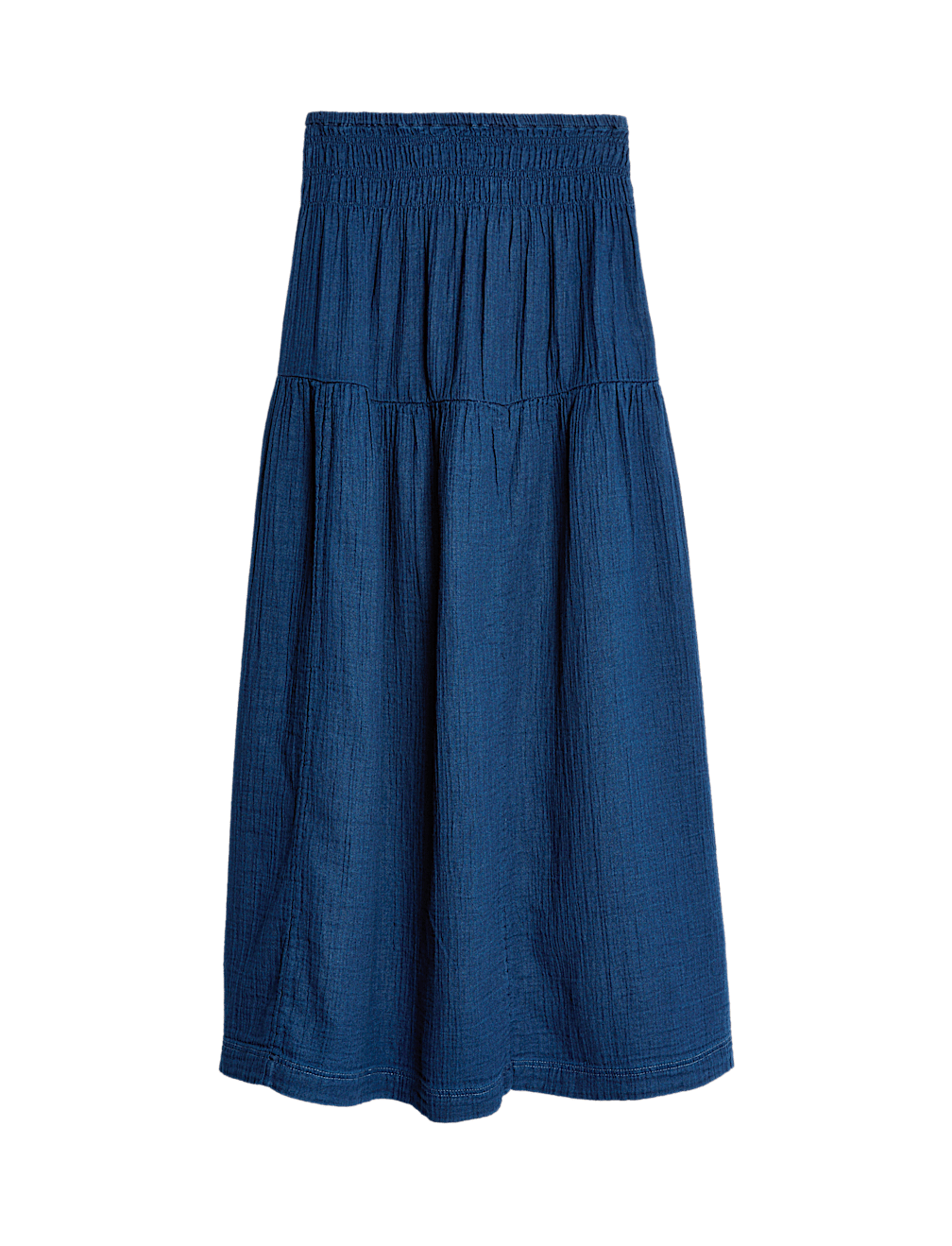 Pure Cotton Midaxi Tiered Skirt