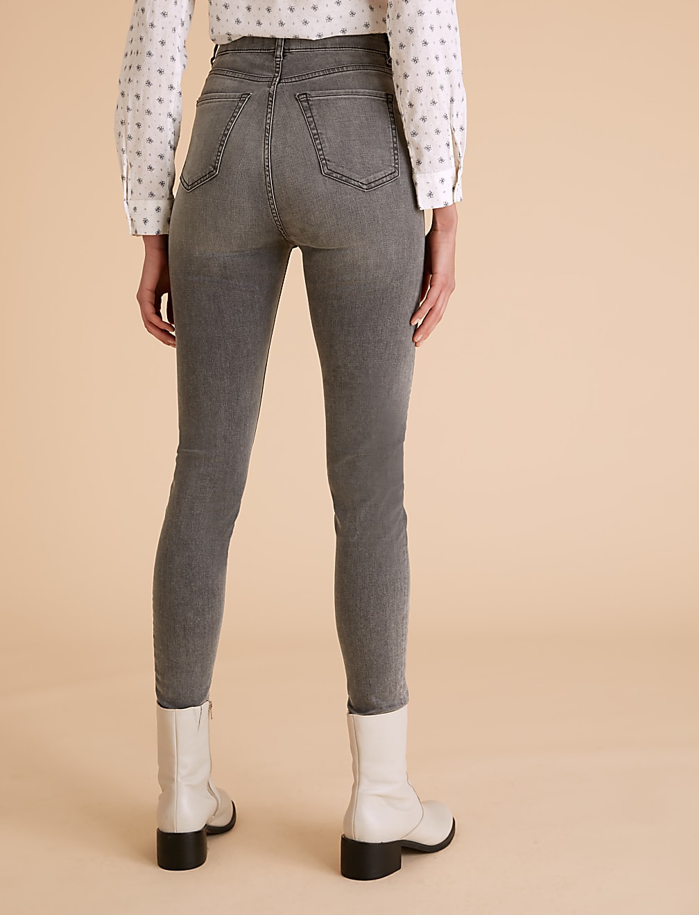 Lyocell Rich High Waisted Skinny Jeans