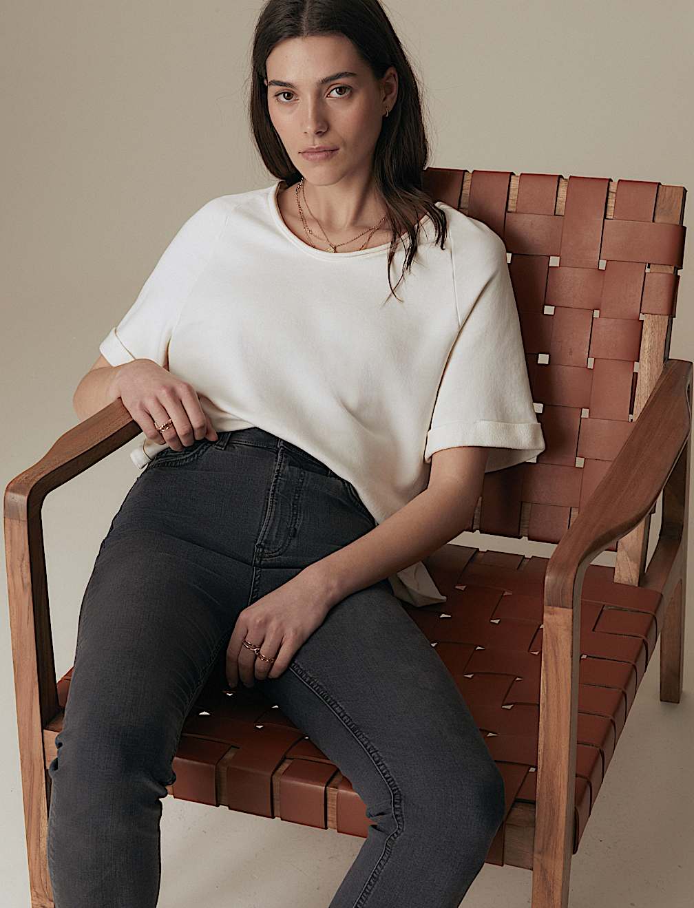 Lyocell Rich High Waisted Skinny Jeans