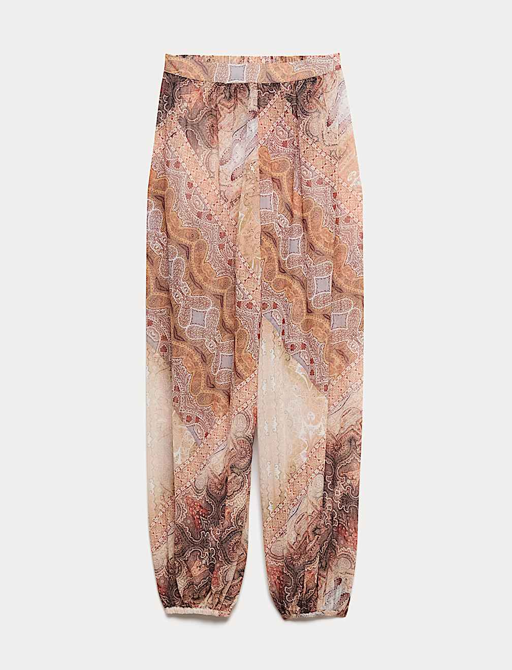 Sheer Paisley Balloon Trousers