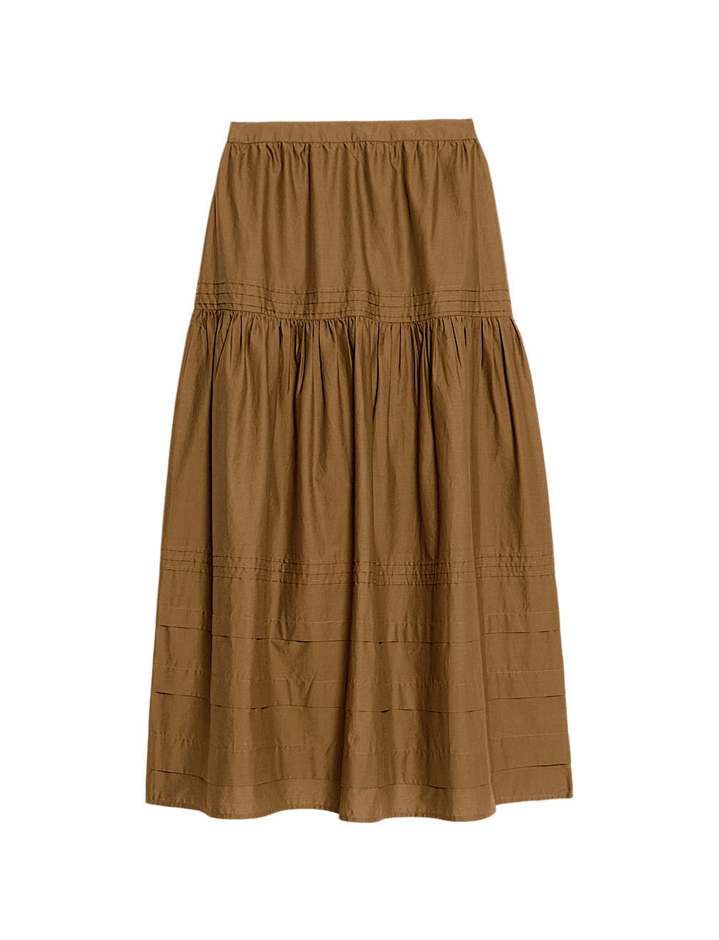 Pure Cotton Tiered Midaxi Skirt