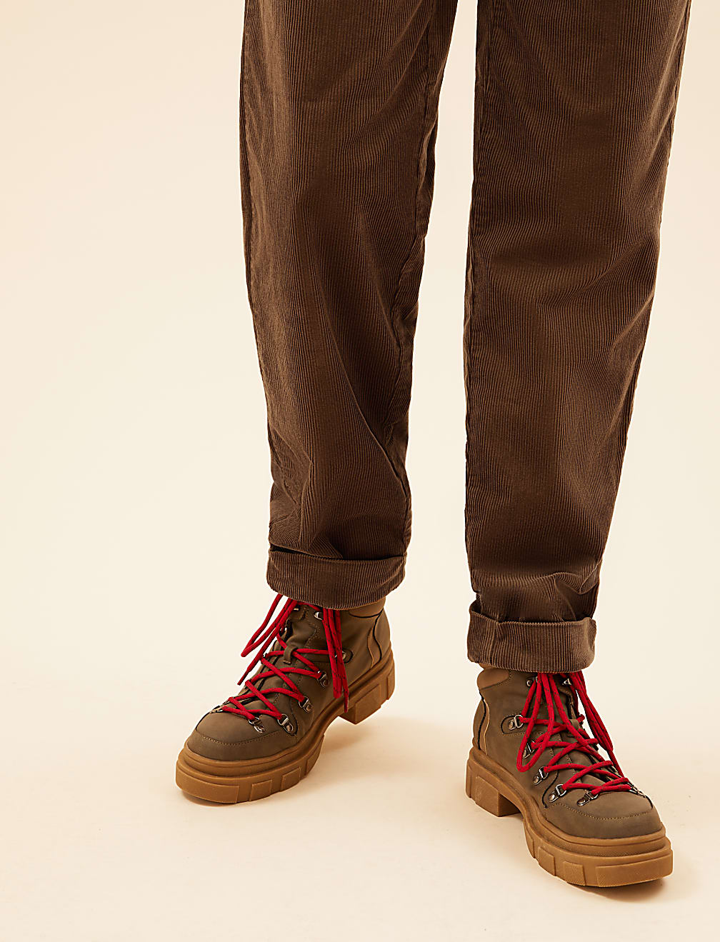 Cotton Rich Corduroy Ankle Grazer Trousers