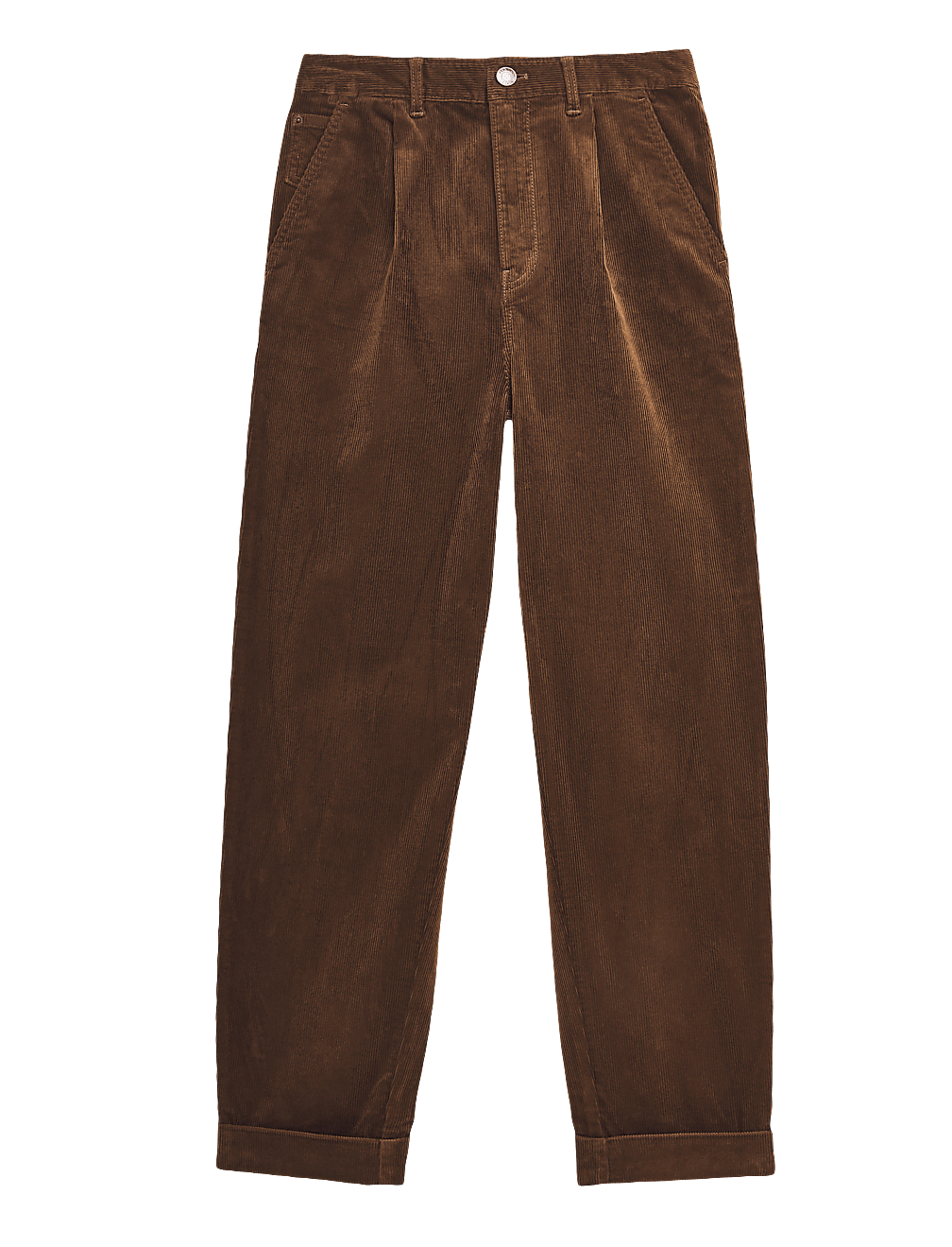Cotton Rich Corduroy Ankle Grazer Trousers