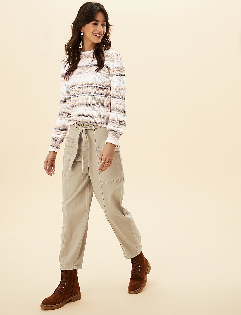 Cotton Rich Utility Balloon Trousers