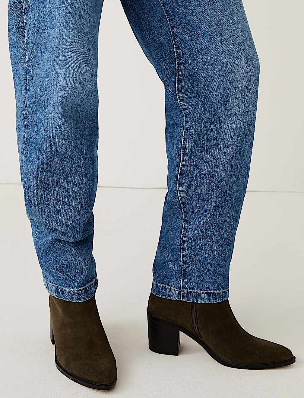 Mom High Waisted Ankle Grazer Jeans
