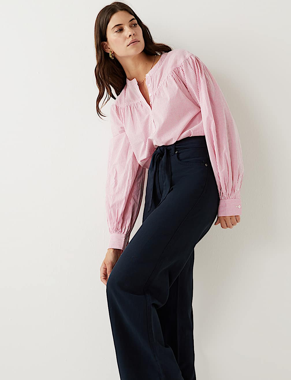 Tencel&trade; Blend Wide Leg Trousers
