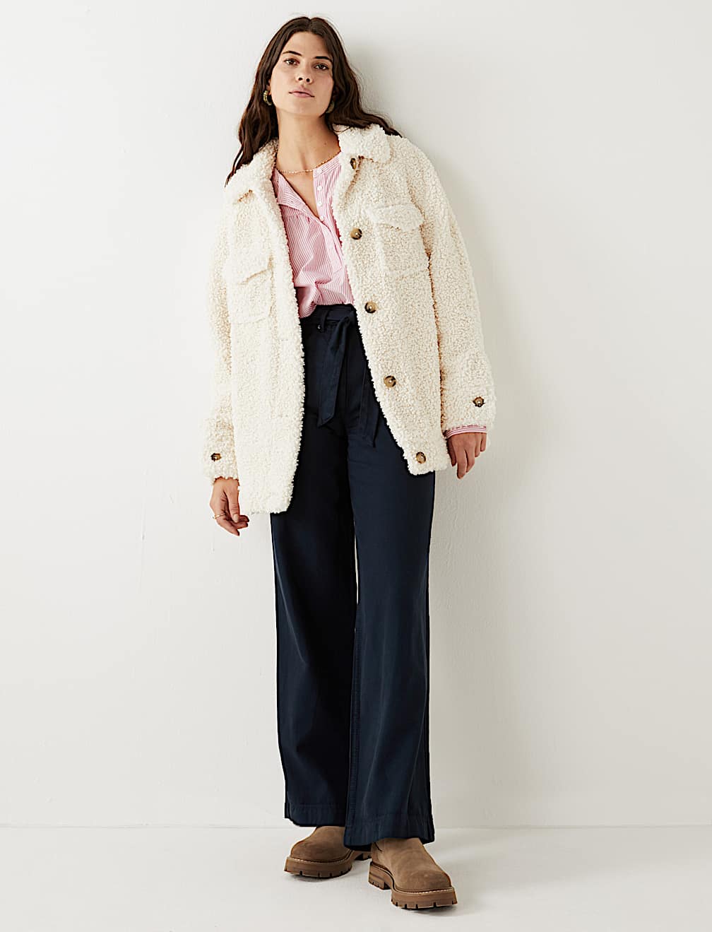 Tencel&trade; Blend Wide Leg Trousers
