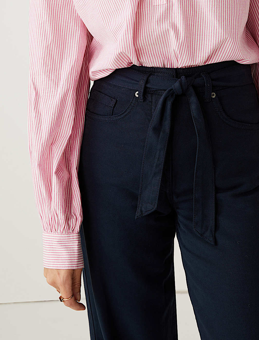 Tencel&trade; Blend Wide Leg Trousers