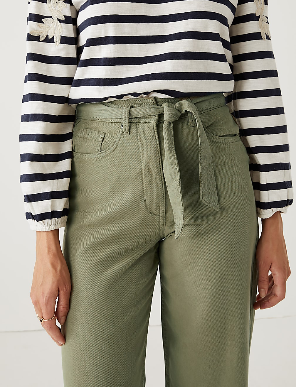Tencel&trade; Blend Wide Leg Trousers