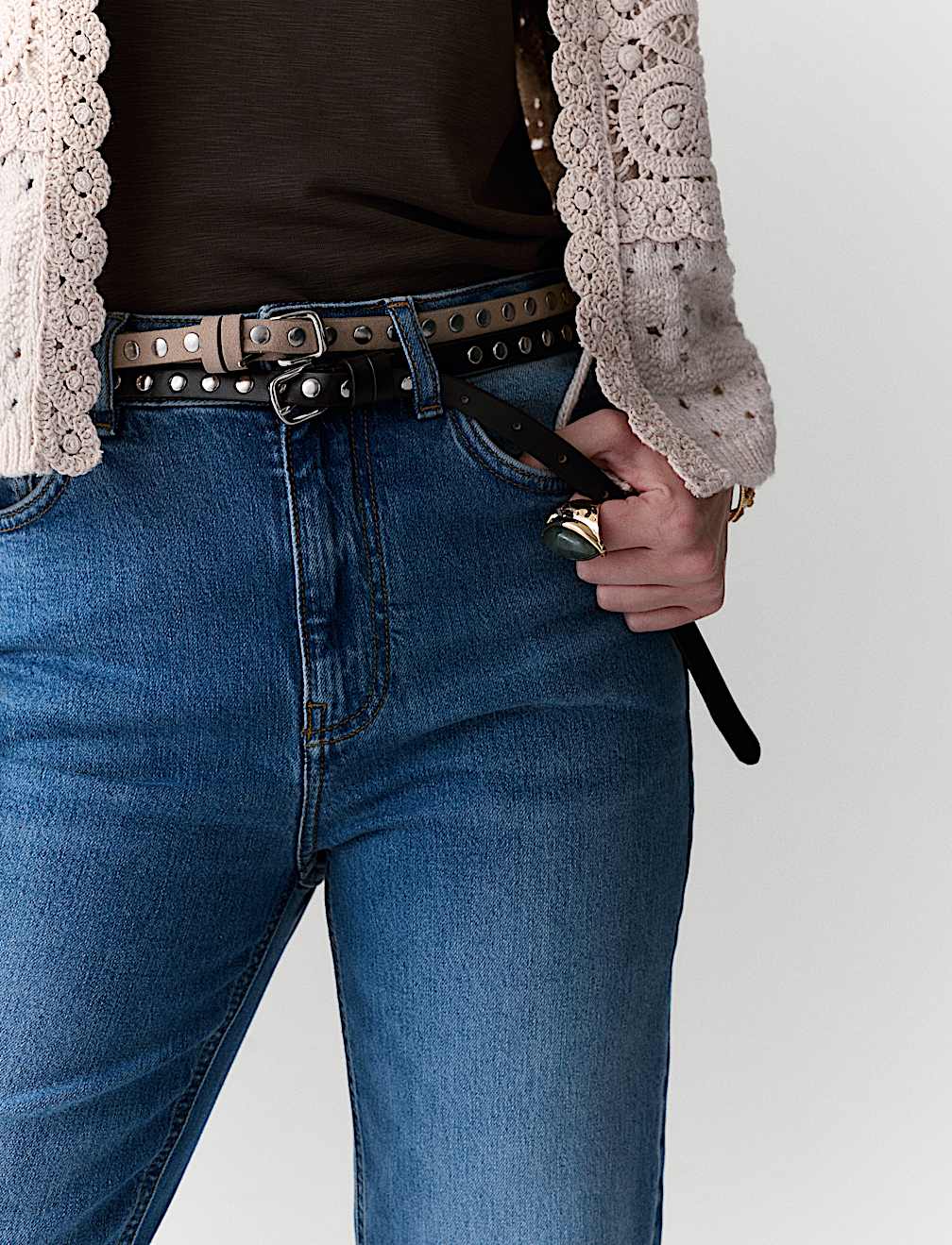 Mid Rise Straight Leg Ankle Grazer Jeans