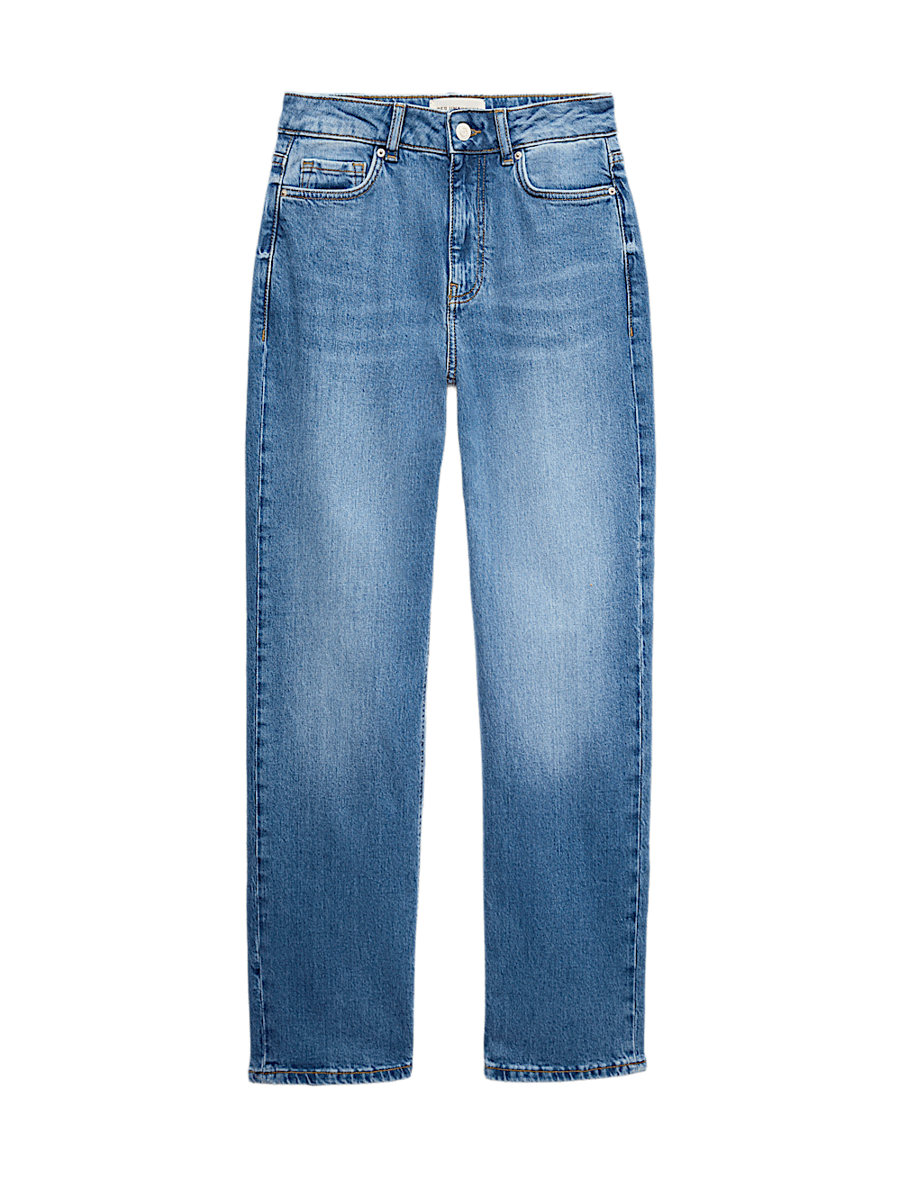 Mid Rise Straight Leg Ankle Grazer Jeans