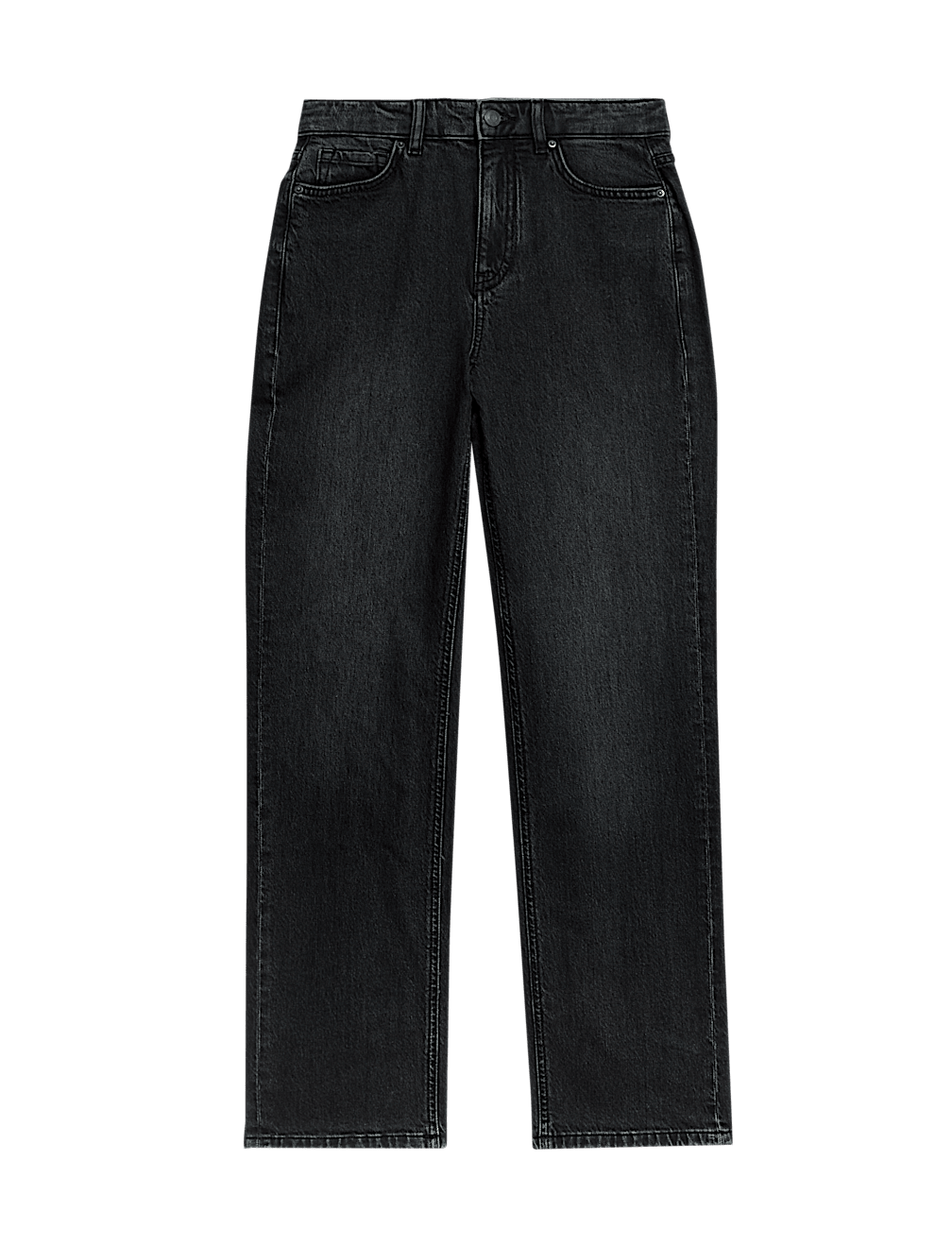 Mid Rise Straight Leg Ankle Grazer Jeans